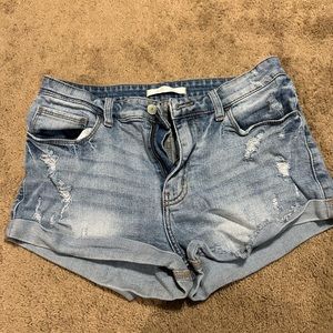 High rise shortie stretchy shorts